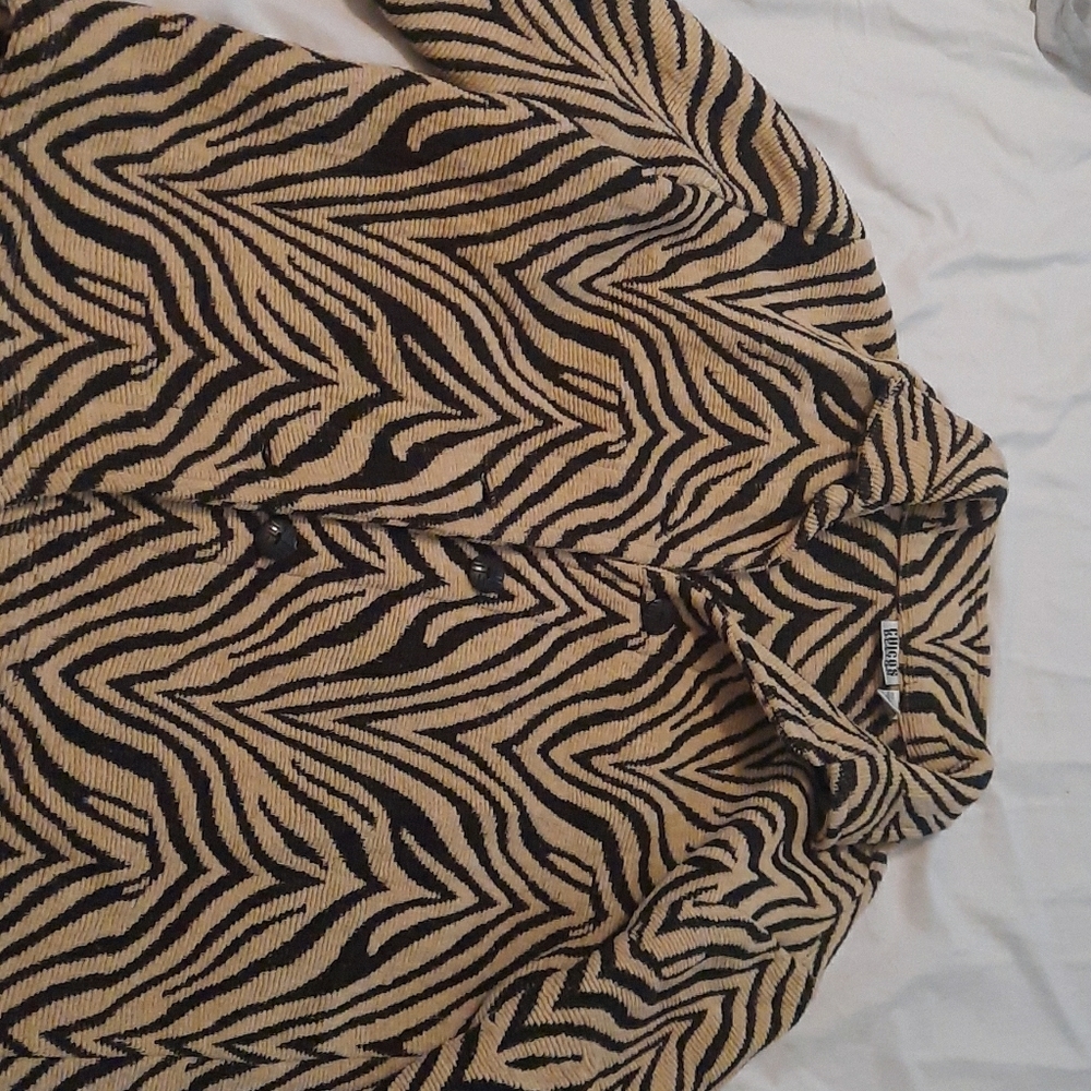 Chico's zebra striped jacket